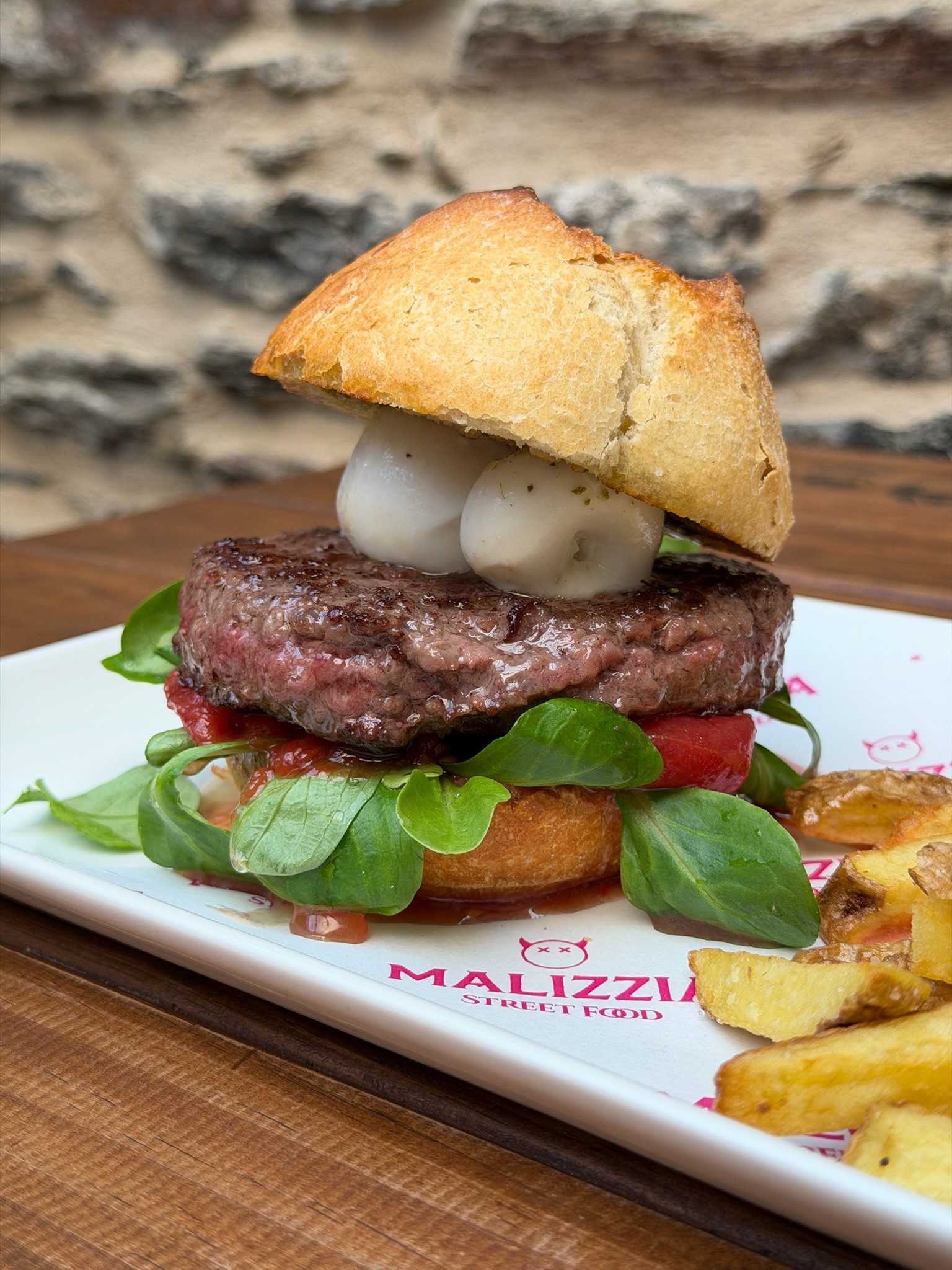 Burger con burrata
